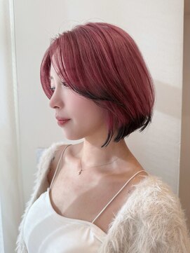 バイオレット 表参道店(Violet) チェリーレッドエンドカラープードルボブＭ２７