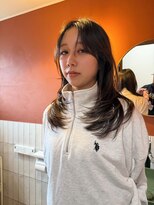 デビュー ヘアーメイク&nbsp;着物ヘア/ダークアッシュ/ミディアムレイヤーカット/宜野湾