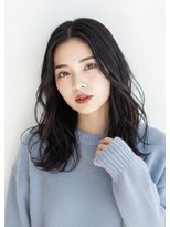 ムルチュラ(muruchura)&nbsp;透明感×脱力感】うる艶ダークグレージュ×ニュアンスウェーブ