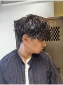 メンズパーマ ツイスパ 波巻き メンズバレイヤージュ