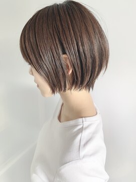 stair : case ginza7【ステアケース】 大人かわいい丸みショートボブ耳かけ髪質改善カラー