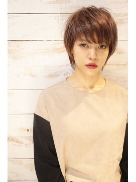 レンク(LENC) Coast.ウルフショート×ピンクベージュ