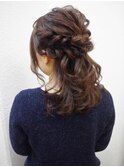 【RecRehair】編み込みハーフアップ