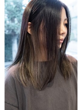 ポールワークス 初台(pourl works) シンプルなヘアスタイルにオススメなインナーグレージュカラー
