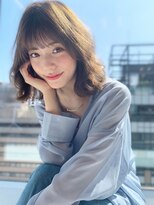 小顔オリーブカラーボブルフハイライトカラークールショート
