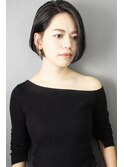 【morio池袋】耳掛けサイドパートショートボブ