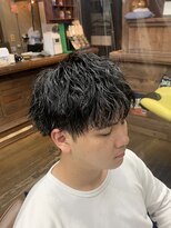 ラボーテイサミヘアーイースト(La.beaut'e ISAMI HAIR EAST)&nbsp;MEN’S HAIRハイライトマッシュパーマ〈理容室〉東浦和メンズ