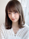 大人かわいい外ハネボブフェザーバング30代/Silk-lei吉祥寺