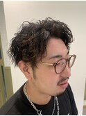 アップバングスパイラルパーマ