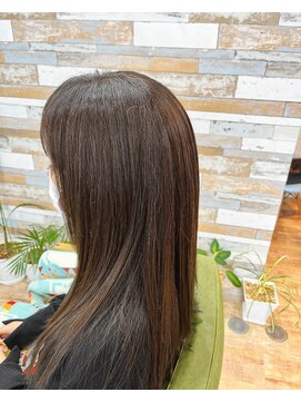 ハウオリ ヘアーワークス(Hauoli hair works) 暗髪カーキグレー