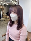 ピンク×レイヤーカット