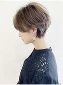 大人可愛い小顔ひし形クビレ丸み20代30代40代大人ショート(蘭)