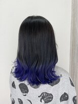 シエル 立川店(CIEL)&nbsp;裾カラー×ネイビーブルー【CIEL×maki】