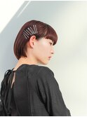 シンプルお洒落★シルバーピン×ボブアレンジ