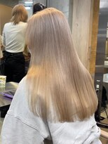 リムレスバイサンク 万代 新潟駅(LIMLESS by cinq)&nbsp;韓国ミルクティーベージュダブルカラーグレージュレイヤーカット