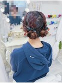 三つ編みツインお団子