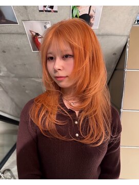 ダブ ムート(DaB MUUT) ハイトーンオレンジ/レイヤーカット