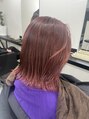 モアプラスビューティーサロン(MORE＋ beauty salon)&nbsp;ブリーチありハイライトありレッド系ピンク