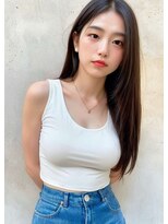 シェル 立川(shell) くびレイヤーエモージュ前髪ピンクベージュワンカール【立川】