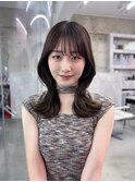 美髪韓国レイヤーイメチェン似合わせ小顔シースルーワイドバング