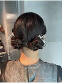 【ツインお団子】結婚式/浴衣/着付/銀座/ヘアセット/アレンジ