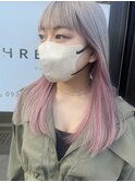 ホワイト×ピンク