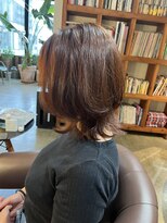 ビハインドザカーテン(BEHIND THE CURTAIN)&nbsp;オレンジベージュ×ナチュラルくびれヘア×レイヤーカット
