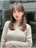 ハイレイヤーハッシュカットミディアム20代30代顔周りレイヤー