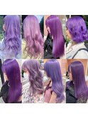 パープルカラー/ラベンダーカラー/ハイトーンカラー/ブリーチ