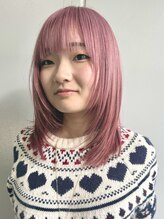 ケアブリーチで作るピンクカラー◎