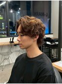 メンズボブロングロン毛パーマメンズヘアメンズパーマ