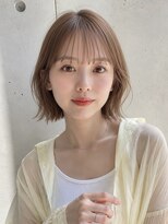 ノア 三宮店(NOA)&nbsp;【NOA】韓国風切りっぱなしボブシースルーバング