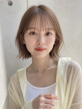 ノア 三宮店(NOA) 【NOA】韓国風切りっぱなしボブシースルーバング