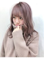 エトネ ヘアーサロン 仙台駅前(eTONe hair salon)&nbsp;《eTONe》ミディアムレイヤー × ペールピンク