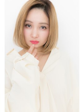 カバーヘア ブリス 上尾西口店(COVER HAIR bliss) 攻め系個性的ハイトーン★前下がり大人ボブZ上尾10代20代30代