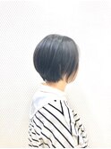大人かわいい/小顔ハンサムショートボブ/暗めカラー/ショート