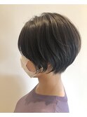 ショートボブ×透明感カラー