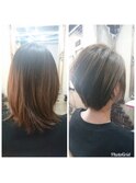 お客様ボブ仕上がり
