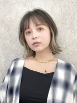 サンク 原宿 表参道(cinq) イヤリングカラーショートインナーカラーボブナチュラルボブ40代