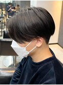 センターパート/縮毛矯正/マッシュ