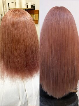 ララ モアナ(LaLa Moana) シールエクステ/イルミナカラー/セミロング/オレンジブラウン