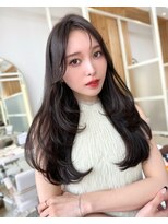 アフロートリノ(AFLOAT Leino)&nbsp;大人可愛い韓国レイヤー　似合わせ2waybang小顔ヘア#