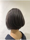 髪質改善 ひし形ボブ 白髪ぼかし