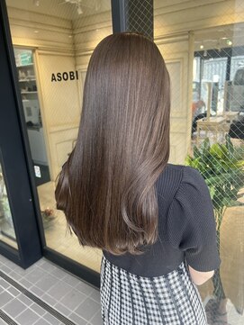 アソビセカンド 原宿(ASOBI 2nd) 前髪/マチルダボブ/ピンクベージュ/インナーグレージュ/ブルー