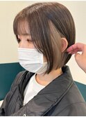 ボブ×ベージュインナー stylist中村