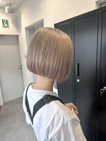 ゴウトゥデイシェアサロン 町田店(GO TODAY SHAiRE SALON)&nbsp;ホワイトミルクティーベージュ×ミニボブ【町田】