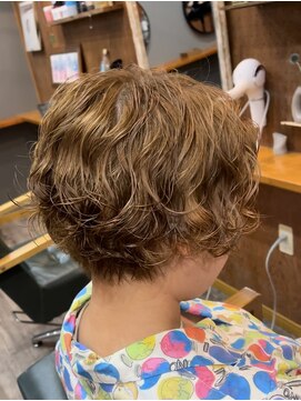 ヘアーサロン アトリエ(Hair salon ATORIE) ミディアムボブパーマヘアカラーライトベージュ