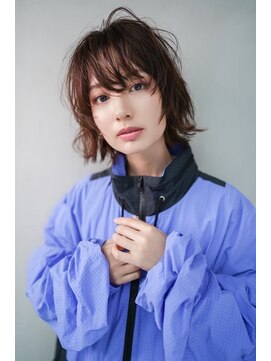 ギークス(GEEKS) 【GEEKS渋谷】ボブウルフ/冬カラー/ピンクベージュ/小顔レイヤー