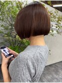 黒髪ボブルフネビージュ小顔ワンレン