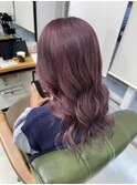 *ピンクバイオレット_リバース巻き_ブリーチあり_m136